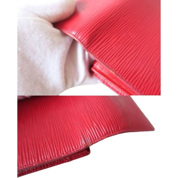 409099F V Louis Vuitton Wallet Long Sarah Bifold Red Epi - Picture 9 of 11